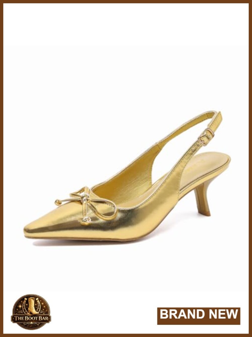 Kitten Heel Slingback Pointed Toe Pump Wedding Dress Shoes
